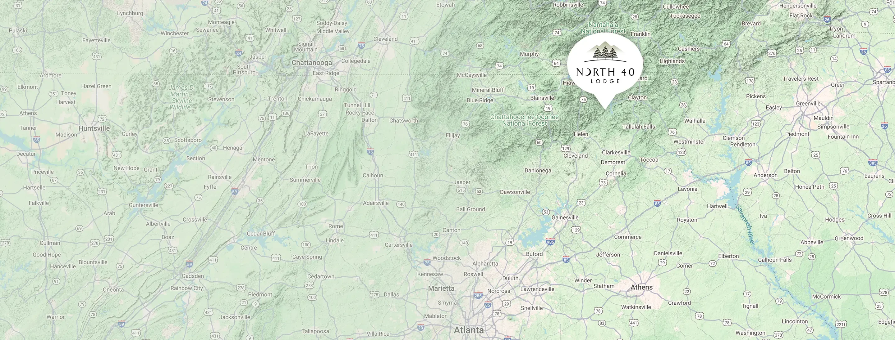 Map of North 40 Near Helen, Georgia
